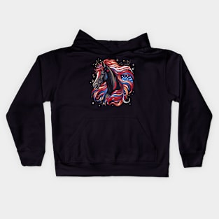 Patriotic Horse Kids Hoodie